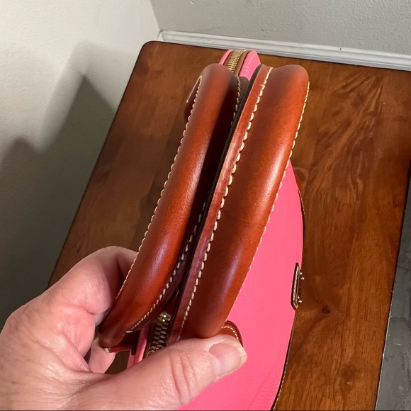 Dooney & Bourke Pink Leather Zip Zip Satchel Pebble Grain NWOT - Picture 11 of 16